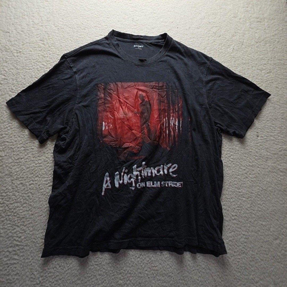 Old Navy Shirt Mens XL Black Freddy Krueger A Nightmare On Elm Street Horror Tee